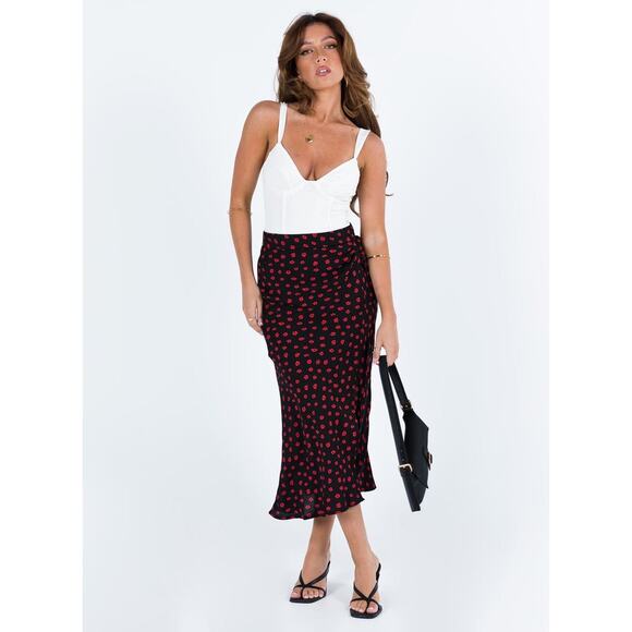 MABEL MIDI SKIRT PETITE PRINCESS POLLY PETITE SIZE 2 - Picture 2 of 10